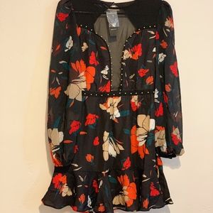 Bebe Beaded Chiffon Dress